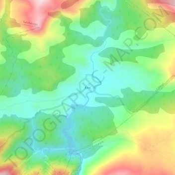 Mapa topográfico Bara, altitud, relieve