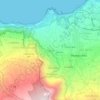 Mapa topográfico Tigaiga, altitud, relieve