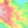 Mapa topográfico Caldera Los Marteles, altitud, relieve
