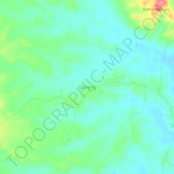 Mapa topográfico Gilireng, altitud, relieve