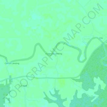 Mapa topográfico Magnolia Landing, altitud, relieve