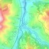 Mapa topográfico Corneyana, altitud, relieve