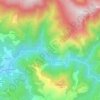 Mapa topográfico Les Cloutets, altitud, relieve