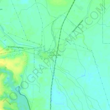 Mapa topográfico Saint Landry, altitud, relieve