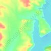 Mapa topográfico Febrero, altitud, relieve