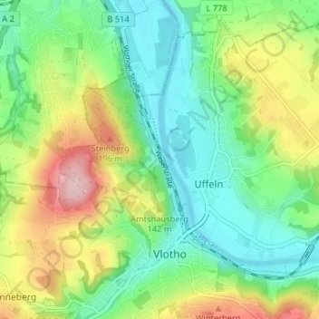 Mapa topográfico Sperlsiek, altitud, relieve