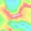 Mapa topográfico Tjønnholstinden, altitud, relieve
