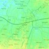 Mapa topográfico Sawahan, altitud, relieve