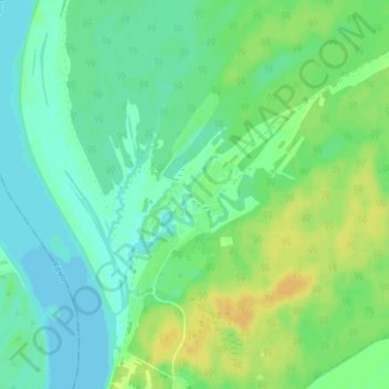 Mapa topográfico Одина, altitud, relieve