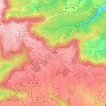 Mapa topográfico Seifertshofen, altitud, relieve
