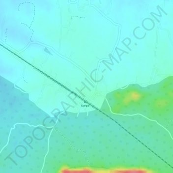 Mapa topográfico Gurpa, altitud, relieve