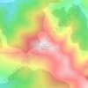 Mapa topográfico Pico Pandial, altitud, relieve