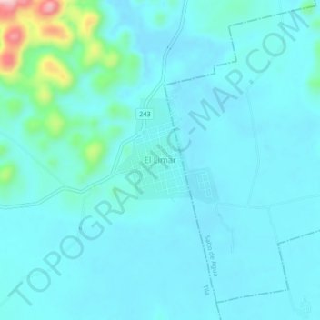 Mapa topográfico El Limar, altitud, relieve