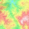 Mapa topográfico Mataquescuintla, altitud, relieve