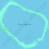 Mapa topográfico Clipperton Island, altitud, relieve
