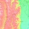 Mapa topográfico Burt County, altitud, relieve