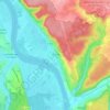 Mapa topográfico Le Trait, altitud, relieve
