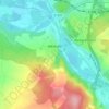 Mapa topográfico Méréville, altitud, relieve