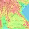 Mapa topográfico Laos, altitud, relieve
