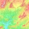 Mapa topográfico Fuente-Álamo, altitud, relieve
