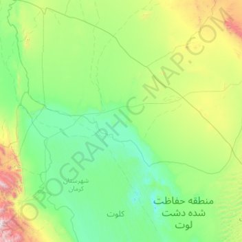 Mapa topográfico دهستان تکاب, altitud, relieve