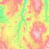 Mapa topográfico Chamaca, altitud, relieve