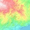 Mapa topográfico Enix, altitud, relieve