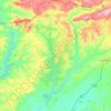 Mapa topográfico Baños de la Encina, altitud, relieve