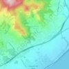 Mapa topográfico Cabrera de Mar, altitud, relieve