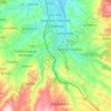 Mapa topográfico Cosenza, altitud, relieve