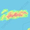 Mapa topográfico Pulau Alor, altitud, relieve