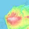 Mapa topográfico Manta, altitud, relieve