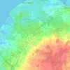 Mapa topográfico Rostocker Heide, altitud, relieve