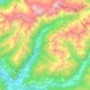 Mapa topográfico Rasun - Anterselva, altitud, relieve