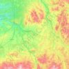 Mapa topográfico Cher, altitud, relieve