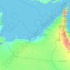 Mapa topográfico Emiratos Árabes Unidos, altitud, relieve