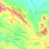 Mapa topográfico Hombrados, altitud, relieve