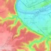 Mapa topográfico Elbeuf, altitud, relieve