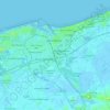Mapa topográfico Dunkirk, altitud, relieve