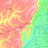 Mapa topográfico Floyd County, altitud, relieve