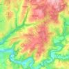 Mapa topográfico Écuras, altitud, relieve
