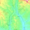 Mapa topográfico Herrera de Pisuerga, altitud, relieve