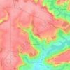 Mapa topográfico Autrêches, altitud, relieve