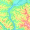 Mapa topográfico Guaíra, altitud, relieve