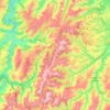 Mapa topográfico Allande, altitud, relieve