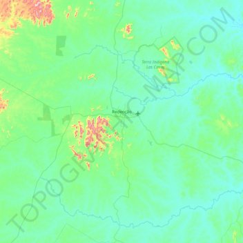 Mapa topográfico Redenção, altitud, relieve