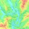 Mapa topográfico Austell, altitud, relieve