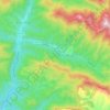 Mapa topográfico Garde, altitud, relieve