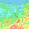 Mapa topográfico Parc National d'El Kala, altitud, relieve