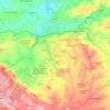 Mapa topográfico Vire Normandie, altitud, relieve